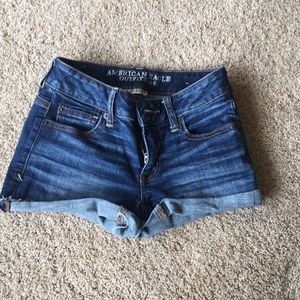 American Eagle super stretch shortie shorts cuffed